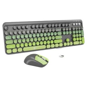 NIB TT-FOPETT Wireless Keyboard and Mouse Combo | Gray Green